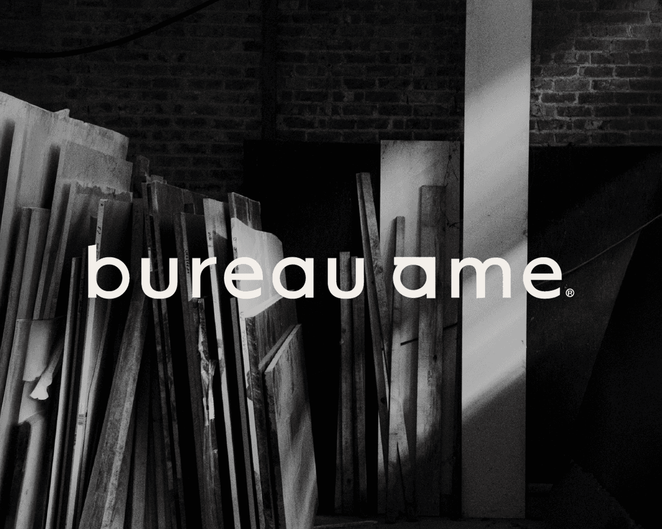 Bureau Âme interior architect logo - Raw marble stone workshop - Minimalist premium design - Luxury natural stone
